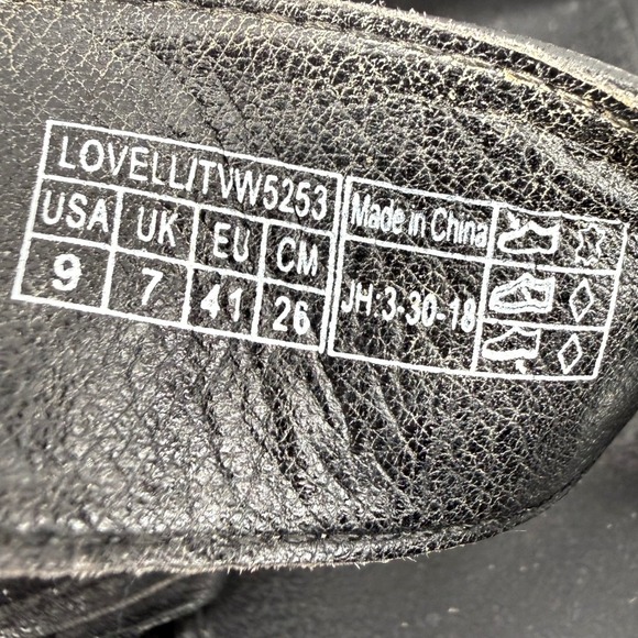 Vionic Lovell Wedge Platform Sandal Size 9 Black Leather Orthotic Comfort Buckle - Picture 3 of 13